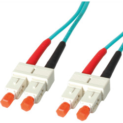 Leoni LWL-Kabel duplex 50/125&micro;m OM3, Suhner SC/SC, 20 m