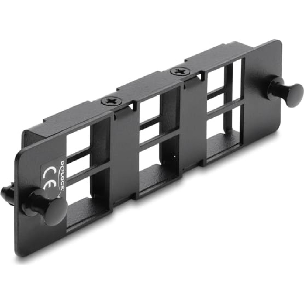 Delock Adapter Panel for Keystone Modules 6 port black