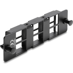 Delock Adapter Panel for Keystone Modules 6 port black