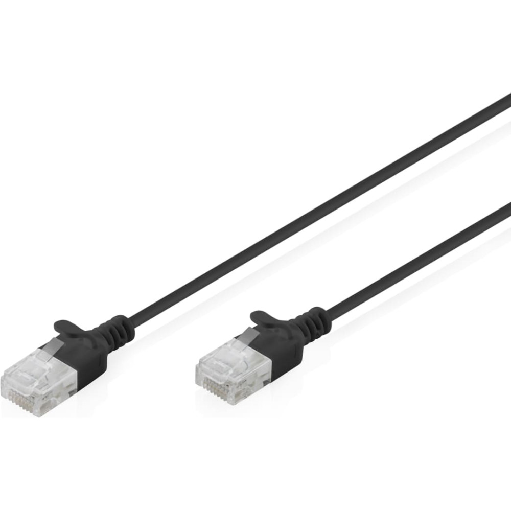 Digitus CAT 6 U-UTP Slim patch cable, 1 m, black