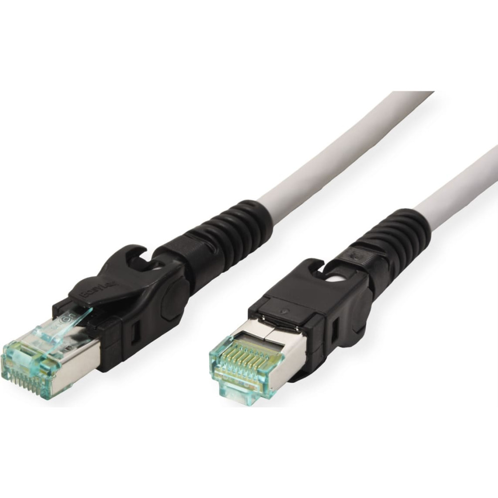 Easylan VarioBoot Patch cable Cat.6A, S/FTP, grey, 1 m