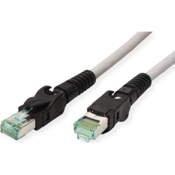 Easylan VarioBoot Patch cable Cat.6A, S/FTP, grey, 1 m