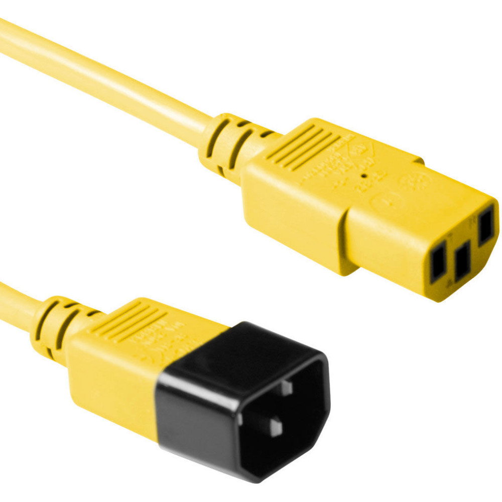 ACT POWERCORD C13-C14 YELLOW 0.60M