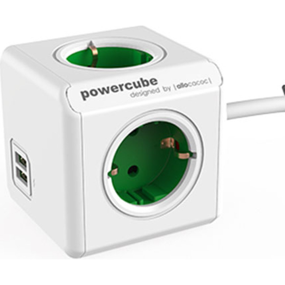 Allocacoc POWERCUBE EXT. USB 1.5M GN