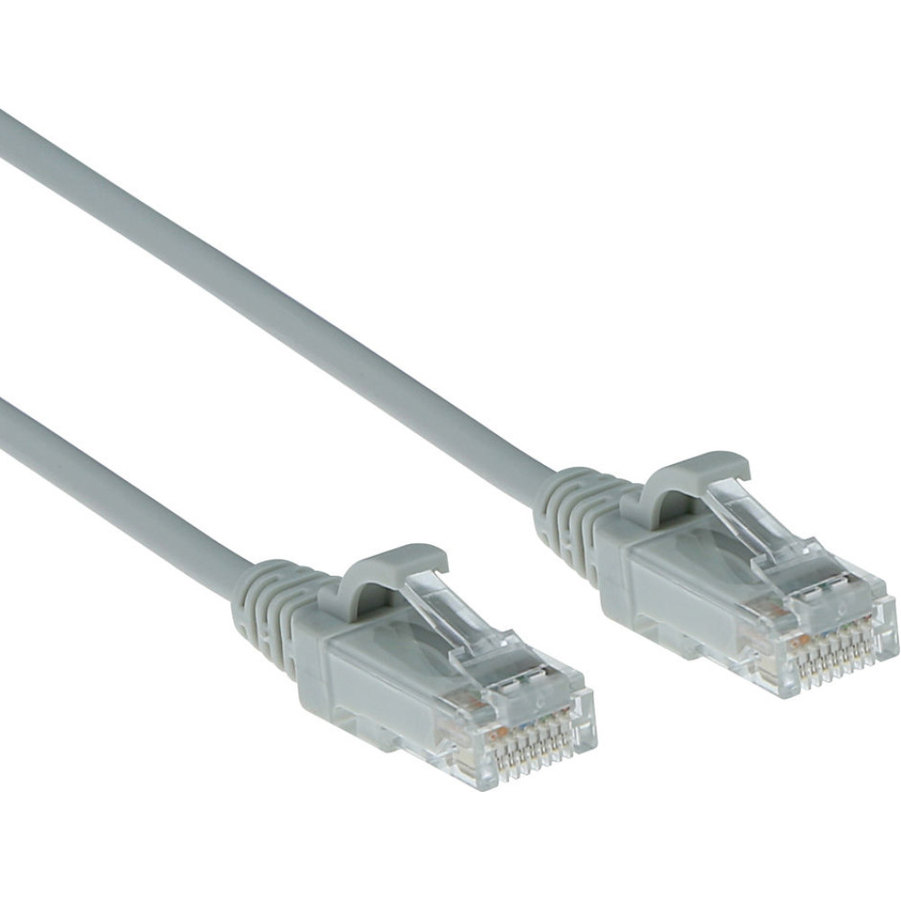 ACT CAT6 U/UTP SLIMLINE GY 0.5M