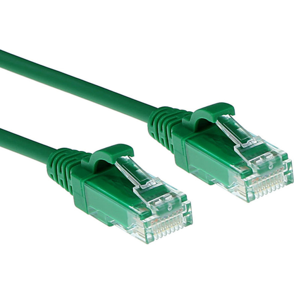 ACT CAT6 U/UTP SLIMLINE GN 0.15M