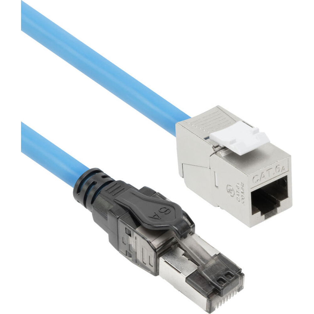 ACT CAT6A S/FTP LSZH BU M/F 40.0M