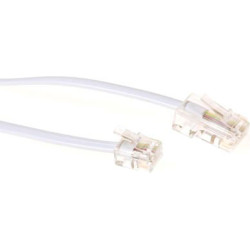 ACT RJ45-RJ11 CABLE WHITE    3.00M