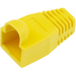 ACT CABLE BOOT RJ45 6.5MM YELLOW