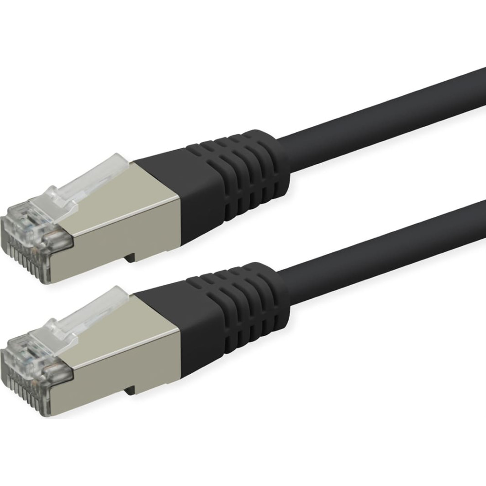 Roline S/FTP (PiMF) Patch Cord, Cat.6 (Class E), PoE, black, 1.5 m