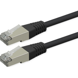Roline S/FTP (PiMF) Patch Cord, Cat.6 (Class E), PoE, black, 1.5 m