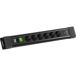 Bachmann CONNECTUS 6xCEE7/3 1xSwitch, 1xUSB C/C 65W L=2.0m CEE7/7 black
