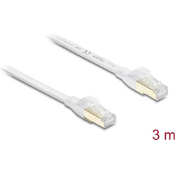 Delock RJ45 Flat Patch Cable Cat.8.1 U/FTP up to 40 Gbps 3 m white
