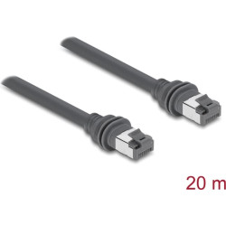 Delock RJ45 Patch Cable Cat.6 compatible with Starlink Gen3 - 20 m grey