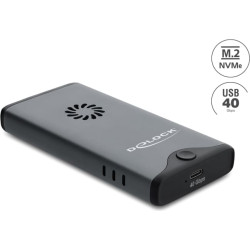 Delock USB Type-C&trade; 40 Gbps Enclosure for 1 x M.2 NVMe PCIe SSD with fan - tool free