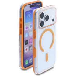 Delock Protective Case for iPhone 17 Pro compatible with MagSafe clear-orange