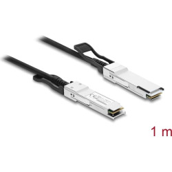 Delock Twinax Cable QSFP28 male to QSFP28 male 100 Gbps 1 m