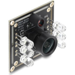 Delock USB 2.0 Camera Module with Global Shutter black / white 0.92 mega pixel 65&deg; 6 LED V6 fix focus