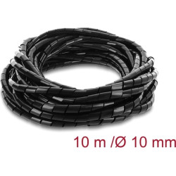 Delock Spiral Hose 10 mm diameter 10 m black