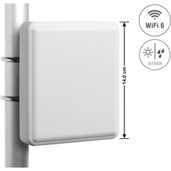 Delock WiFi 6 Antenna N jack 9 - 12 dBi directional wall and pole mounting outdoor white