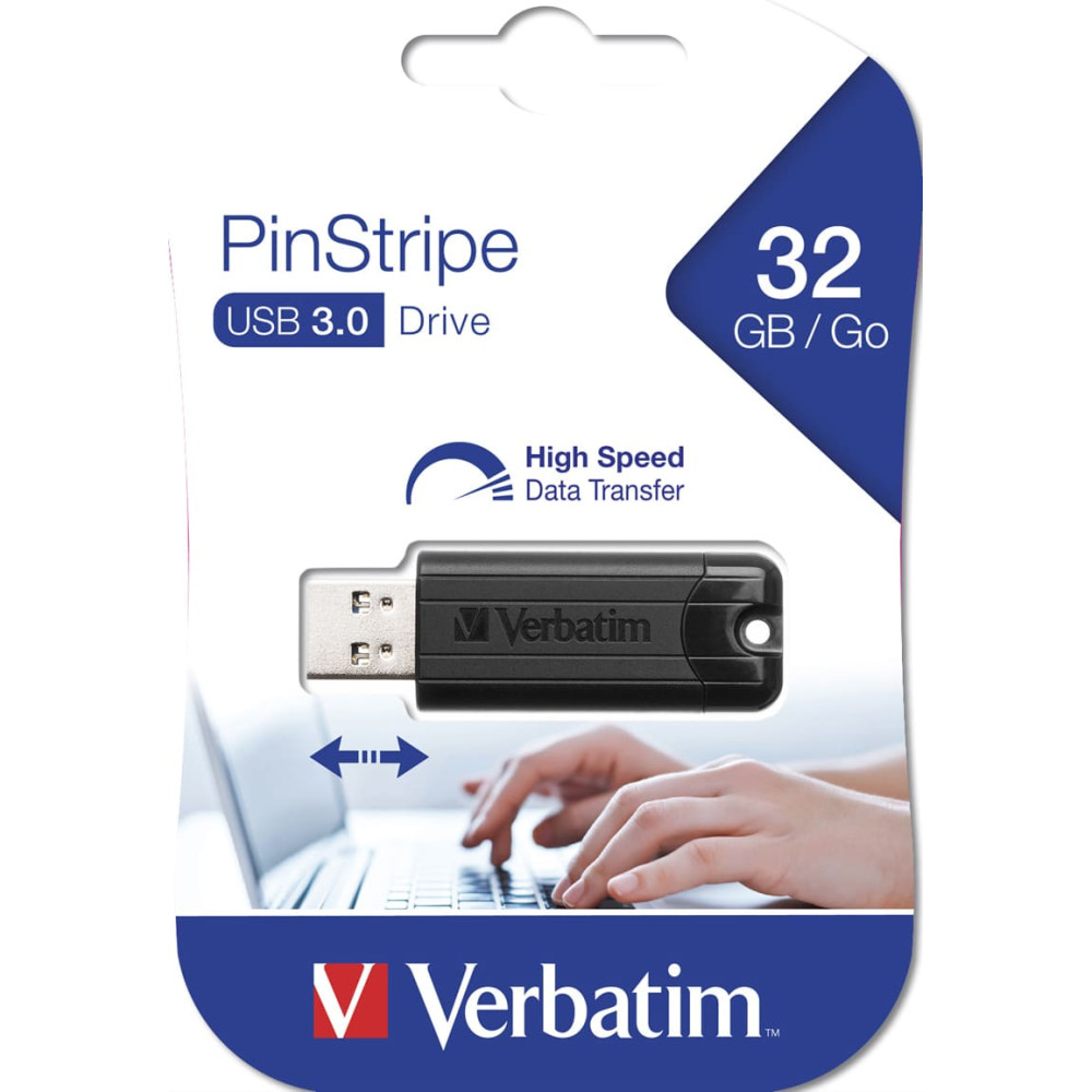 Freecom USB-Stick  32GB Verbatim 3.2 Pin Stripe Black retail