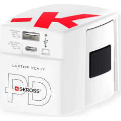 Skross World USB Charger AC65PD with USB C cable, worldwide