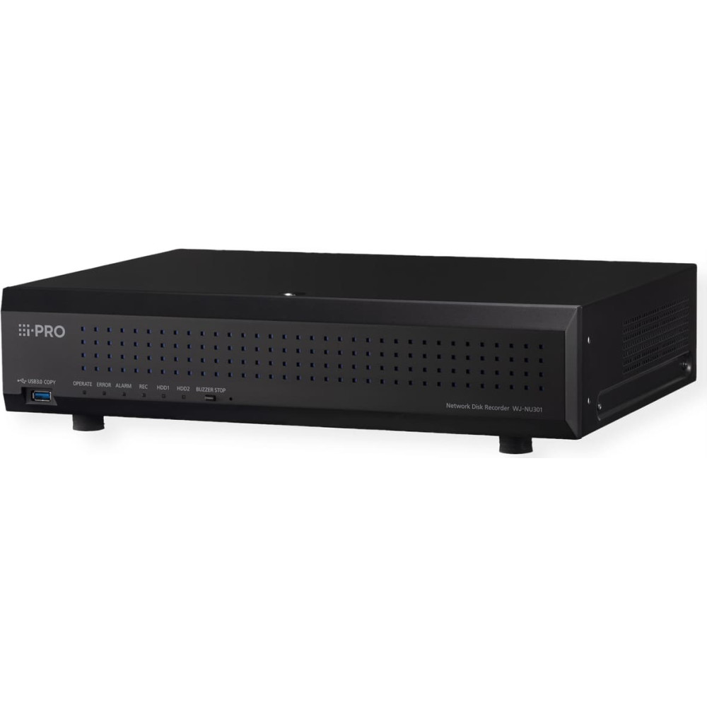 I-Pro WJ-NU301 NVR, 16 Kamerakan&auml;le, 16x 100Mbps (POE), 1x 1.000 Mpbs