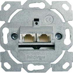 Telegärtner Karl Gärtner  TELEGÄRTNER Dose AMJ45 ohne Zentralplatte, 2x RJ-45 Kat.5e (Class D)