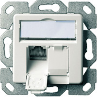 Telegärtner Karl Gärtner  TELEGÄRTNER Dose AMJ45 UP/50 2x RJ-45 Kat.6A (Class EA), alpinweiss