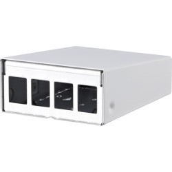 Metz Connect Keystone AP-Gehäuse 4 Port reinweiß RAL9010