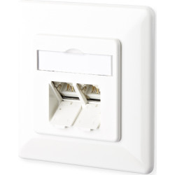 Metz Connect E-DAT C6A 2 Port UP reinweiß