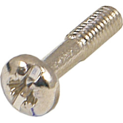 Schroff Collar Screw, Cross Recess/Slotted, M2.5 x 12.3 mm, Steel, Nickel Plated, 100 pieces