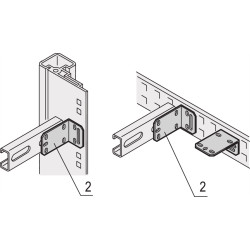 Schroff Eurorack C-Rail Mounting Bracket for cabinet uprights or depth members