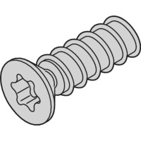Schroff Countersunk Screw, Torx 2.5x7.7 mm, Self-TapPing, Steel Zinc Plated