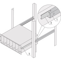 Schroff C-Profile Adaptor for Subracks Assembled into Cabinets, 175 mm