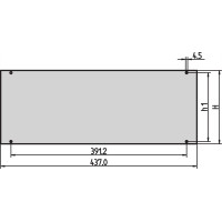 Schroff Inpac Front Panel, 4 U, 2.5 mm, Al, Anodized, Untreated Edges