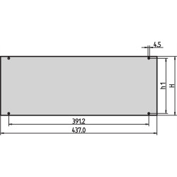 Schroff Inpac Front Panel, 4 U, 2.5 mm, Al, Anodized, Untreated Edges