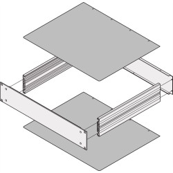 Schroff MultipacPRO Cover Plate, Plain, Depth 460 mm