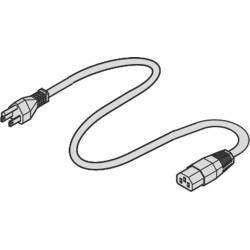 Schroff Mains Cable, USA to IEC C13, 2.5 m, Black