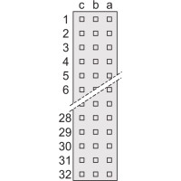 Schroff Connector Type C, EN 60603, DIN 41612, Female, 64 Contacts, Solder Pins, 4 mm
