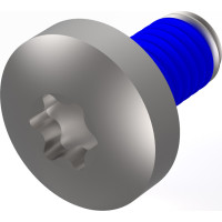 Schroff Assembly Parts for Rugged Components, Panhead Screw with Thread-locking Compound, Torx, M4 x 8