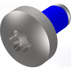 Schroff Assembly Parts for Rugged Components, Panhead Screw with Thread-locking Compound, Torx, M4 x 8