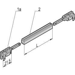 Schroff Guide Rail Accessory Type, PC, 280 mm, 2 mm Groove Width, Multi-Piece, Red/Silver, 10 Pieces