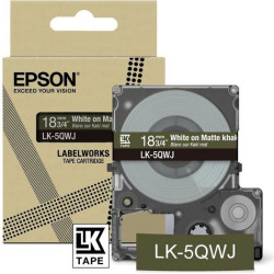 Epson LK-5QWJ Khaki, White