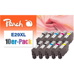 Peach 0F319987 tintes kārtridžs 10 pcs Melns, Tirkīzzils, Fuksīns, Dzeltens