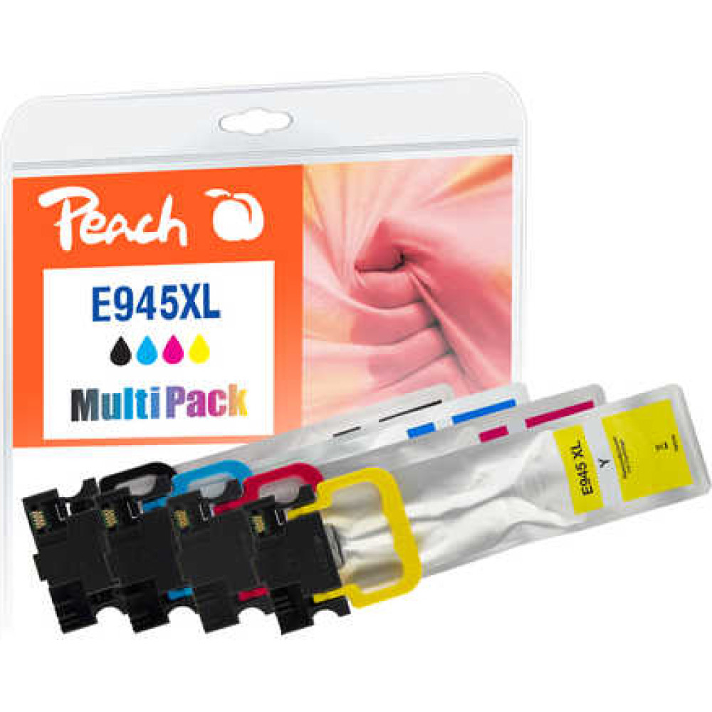 Peach PI200-796 tintes kārtridžs 4 pcs Saderība Augsta (XL) produktivitāte Melns, Tirkīzzils, Fuksīns, Dzeltens