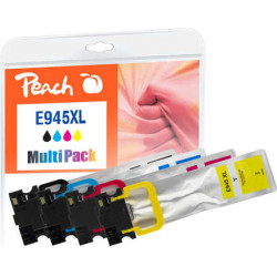 Peach PI200-796 tintes kārtridžs 4 pcs Saderība Augsta (XL) produktivitāte Melns, Tirkīzzils, Fuksīns, Dzeltens