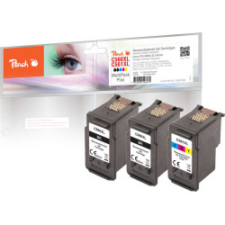 Peach 321036 tintes kārtridžs 3 pcs Saderība Augsta (XL) produktivitāte Melns, Tirkīzzils, Fuksīns, Dzeltens