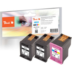 Peach PI300-1046 tintes kārtridžs 3 pcs Saderība Standarta produktivitāte Melns, Tirkīzzils, Fuksīns, Dzeltens