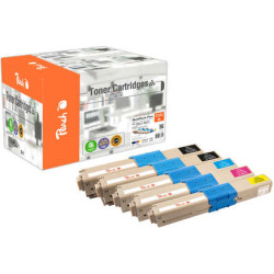 Peach 112228 tonera kārtridžs 5 pcs Saderība Melns, Tirkīzzils, Fuksīns, Dzeltens